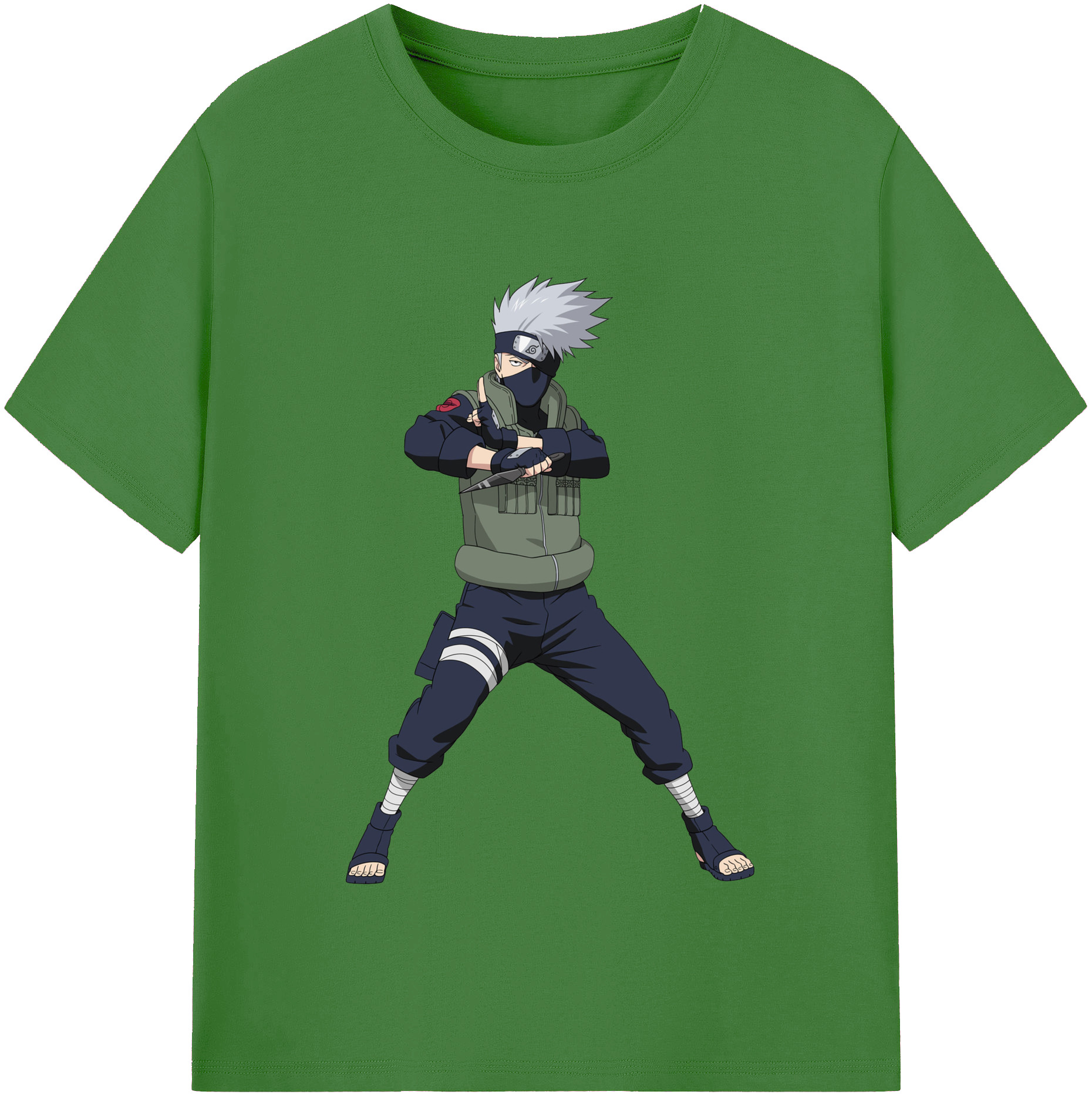 （画像用） NARUTO -ナルト- はたけ カカシ Hatake Kakashi レディースカジュアルプリントTシャツ（綿100％）